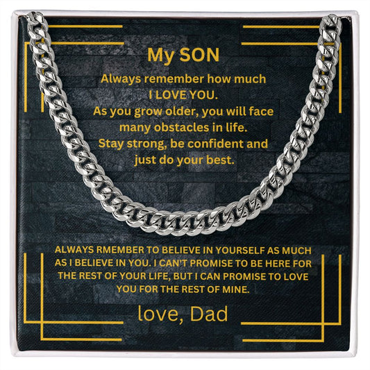 To My Son / Cuban link chain